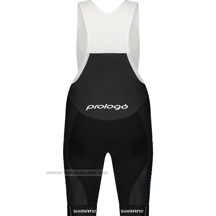 2021 Maillot Cyclisme Cannondale Bleu Clair Noir Manches Courtes et Cuissard